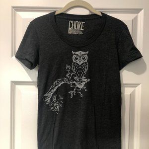 Choke Charcoal Heather Grey Owl Tee